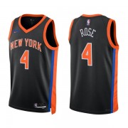 New York Knicks Basketball Trikots NBA 2022-23 Derrick Rose 4# Schwarz City Edition Swingman..